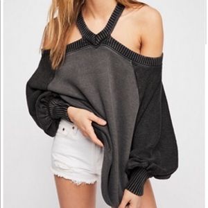 Free People Cold Shoulder Sweatshirt